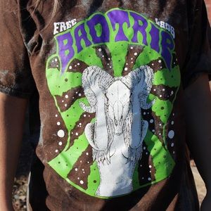 Vintage Unisex Trippy Mushroom Distressed Tee